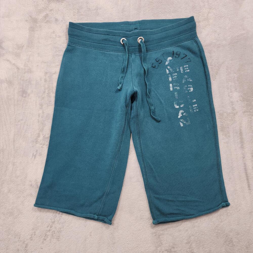 American Eagle Shorts Womens XS Blue Sweat Bermuda Drawstring Casual Sporty